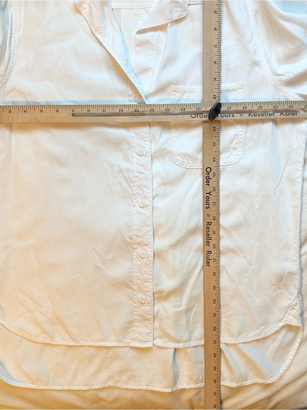 Bella Dahl Women's White Button Front Collared Shirt Tail Tencel Blouse XL - Picture 4 of 7